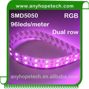 Hot sale turnable color 480LEDs double line rgb led flexible ribbon