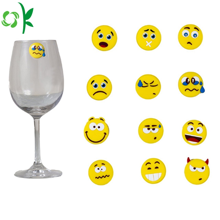 Popular Emoji Silicone Glass Marker for Party