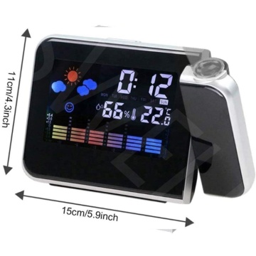 Color LCD Display Weather Station Projection Alarm Clock