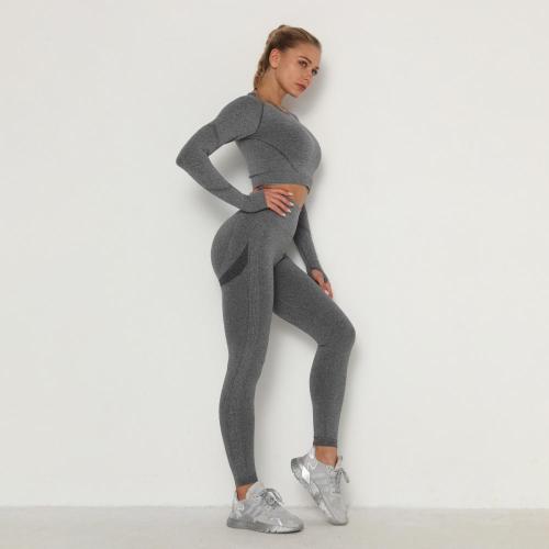 Long Sleeve Top Skinny Yoga Pant 2 Pieces