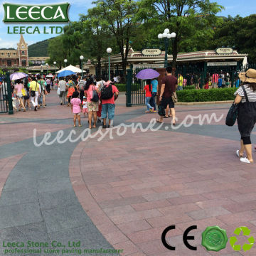 Dark grey round paver stone