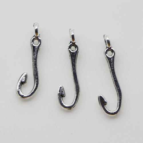 Vente en gros 20 * 5MM Fish Hook Charms Fish Hook Pendentif Fabrication de bijoux Fourniture