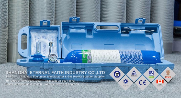 Valves Equipped Aluminum Medical Oxygen Cylinder