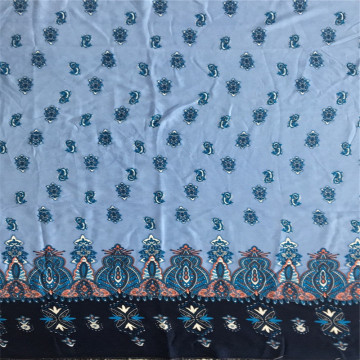 Rayon Border Print Fabric