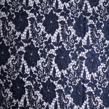 Shiny Polyester Yarn Chemical Lace Embroidery Fabric