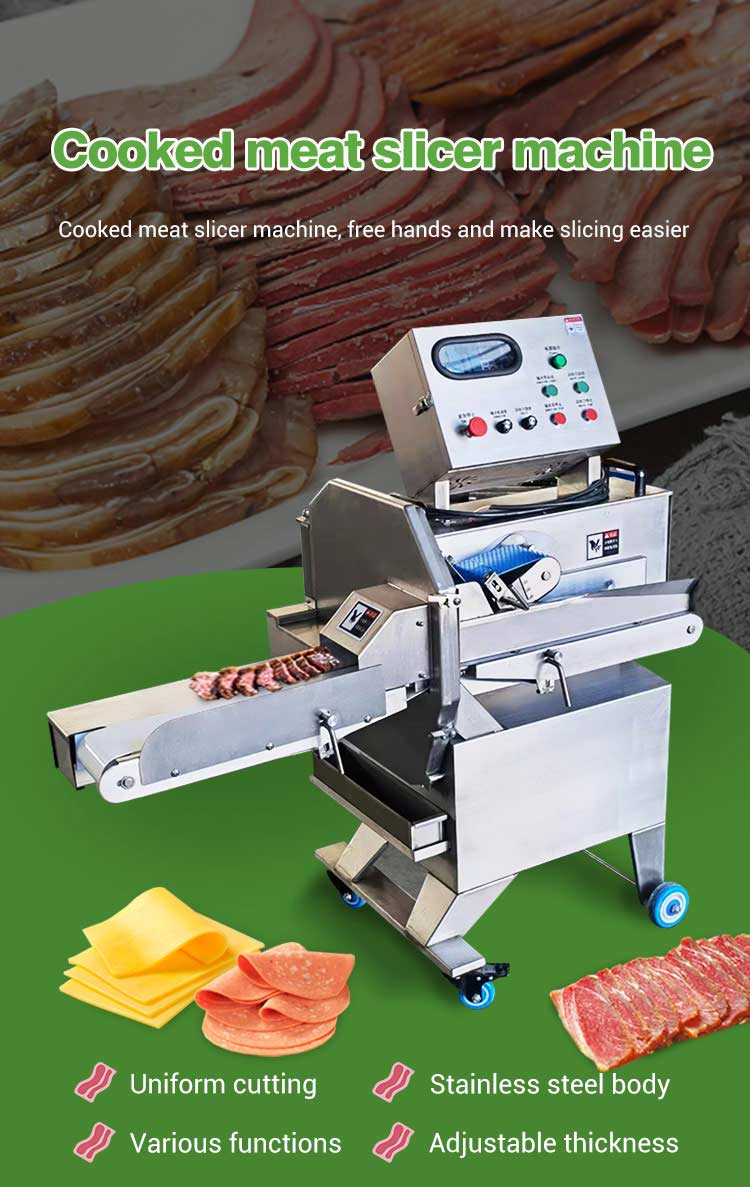 Automatic Goat Butchery Cooked Ham Capital Sheep Meat Cheese Bacon Cutter Slice Cut Machine For Meat