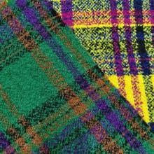 Boucle fashion Plaid design with loops yarn fabric