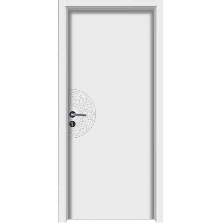 white front single solid wooden entrance hard design fire rated apple wood door