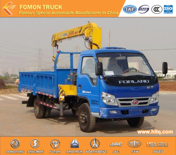 Foton forland 2tons small 4x4 truck mounted crane