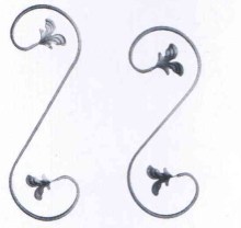 hot sale ornaments wrought iron scrolls for decration