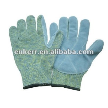 10G Normex and kevlar leather cut resistant glove work glove cut resistant glove