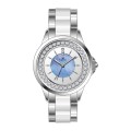 Alloy Case Diamond Bezel MOP Quartz Lady Watch