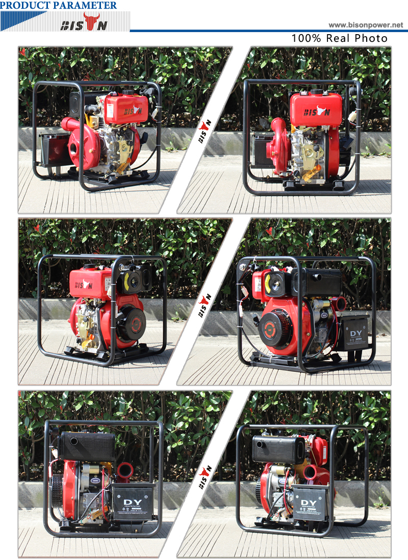 BISON(CHINA) BSDWP20HI 2Inch OEM Factory Manual Start Electric Start High Pressure Iron Diesel Water Pump