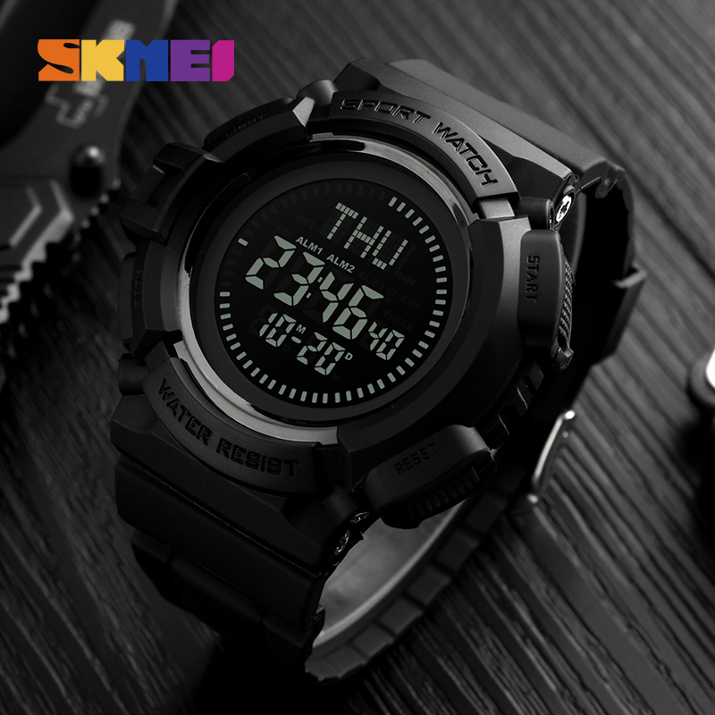 SKMEI 1300 Men Digital Wristwatch Fashion Outdoor Waterproof Sport Watch With Compass