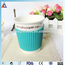 New bone china tea cup with silicone sleeve