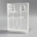 Espositore per cuffie in acrilico trasparente personalizzato