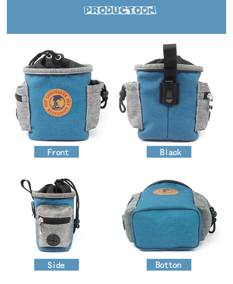 Sac de collation de chien d'entraînement portable Oxford extérieur Oxford outdoor Portable Training Dog Snack Bag
