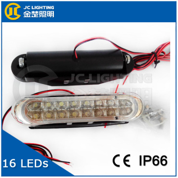 12V 24V LED Daytime Running Light, Waterproof Shockproof High Bright LED Day Driving Lamp, LED Day Light for Car (16 LEDs)
