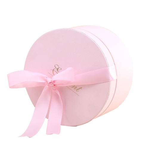 Custom Round Boxes Cardboard Box Ribbon