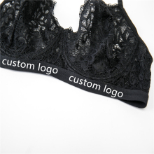 custom logo women lace bra G string set