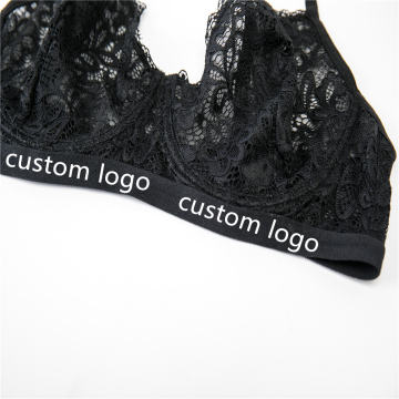 custom logo women lace bra G string set