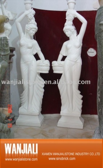 White marble sculptures