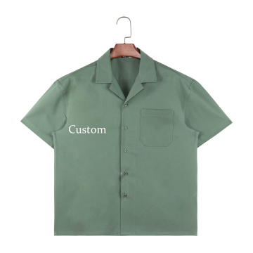 2025 New WL Custom Cargo Work Shirts Short Sleeve Camp Shirt for Men