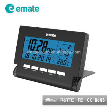 Folding Flip Travel Alarm Clock with World Time