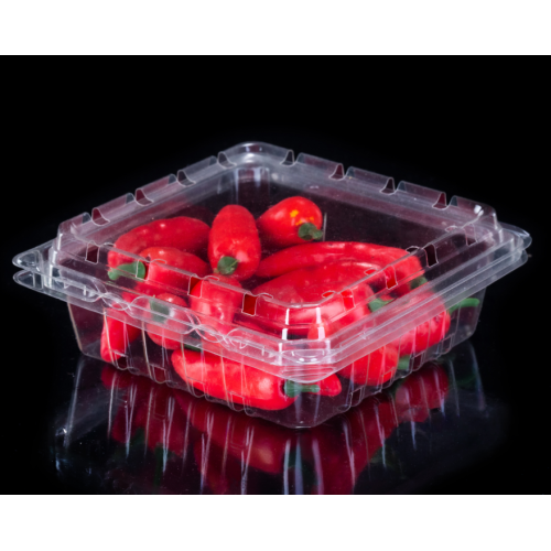 Przezroczyste plastikowe pudełko na warzywa