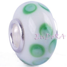 Sterling Silver Core / Silver Plated Core Delicate Murano Glass Charm Beads