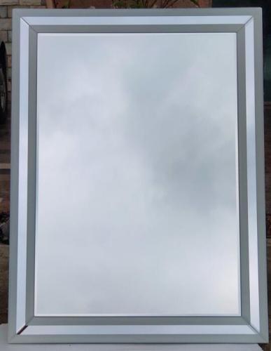 White Sliver Rectangular hanging mirror