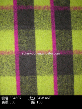 Merino wool plaid flannel fabric
