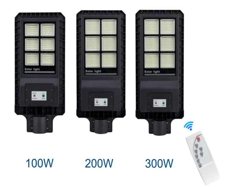 Integrated solar street light with 6 modules7