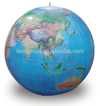 inflatable world map beach ball