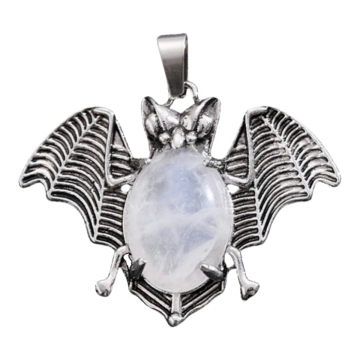 Clear Crystal 13X18mm Cabs Antique Silver Alloy Antique Silver Alloy Bat Pendant for DIY Making Jewelry