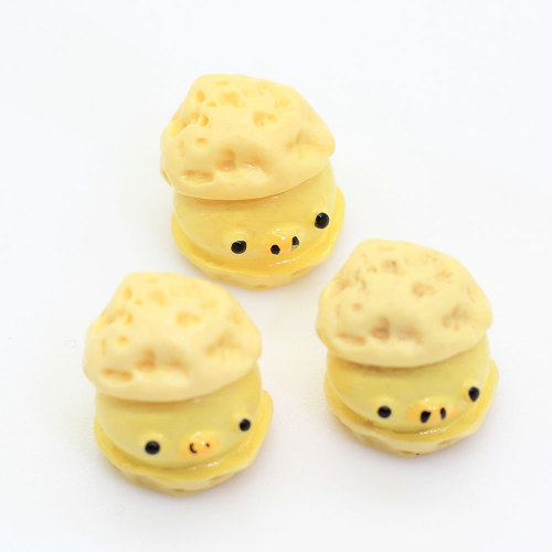 Flat Back 14*15mm Mini Pigs Animal Shaped Resin Beads Cabochon Handmade Craft Decor Charms Party Ornaments