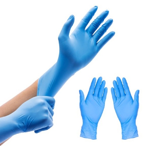 Powder free nitrile gloves blue gloves