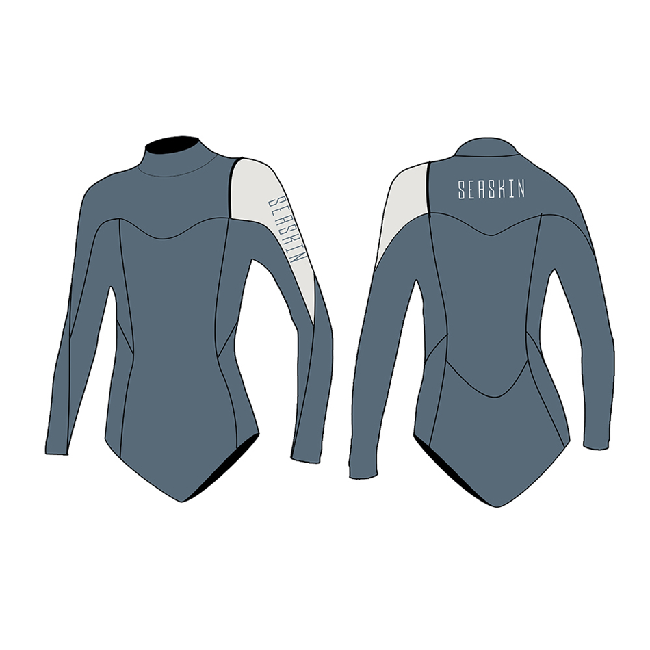 Seaskin bayanlar 3mm fermuarsız bikini kesim sörf wetsuit