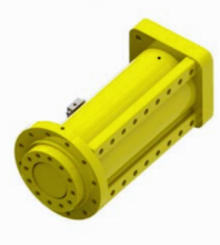 Rail mounted rotary oil cylinder