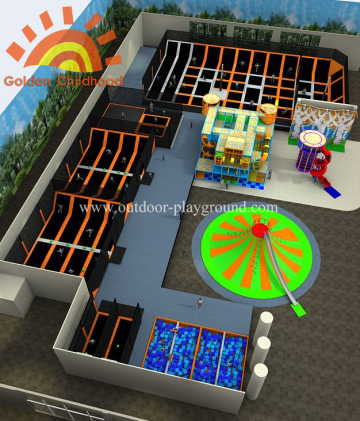 Custom Comprehensive Trampoline Park Playground