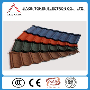 color sand stone coated steel roofing tiles