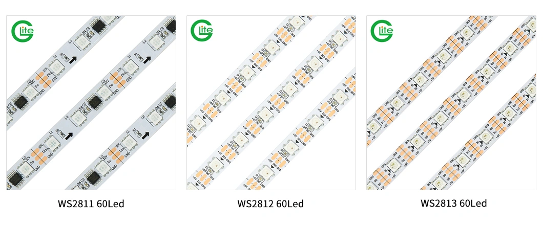 LED Pixel Strip Ws2811 RGB Pixel LED Light 60LED LED Strip 18W Non-Waterproof LED Strip Light