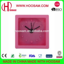Modern promotional table silicone clock, silicone alarm clock