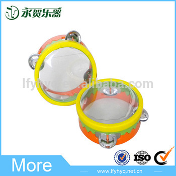 Mini educational toys plastic tambourine headless