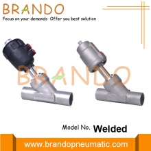 Pneumatic Welded Angle Seat Valve Stainless Steel
