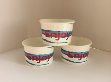 Disposable Plastic Cold Coffee Cup, Ice Cream Cup for Cover