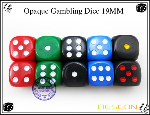 Opaque Gambling Dice 19MM