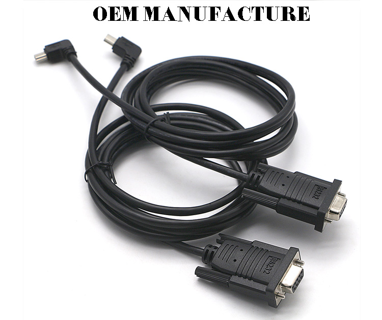 OEM Factory 1.8M Extension USB FTDI FT232RL PL23202 to DB9 RS232 RS485Serial Cable