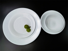 Elegant Home Dinnerware White Opal Dinner Set