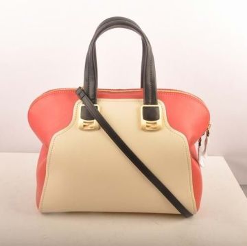 Replica, Designer Beige Pink Fendi Chameleon Ladies Stylish Handbags With Calfskin Leather